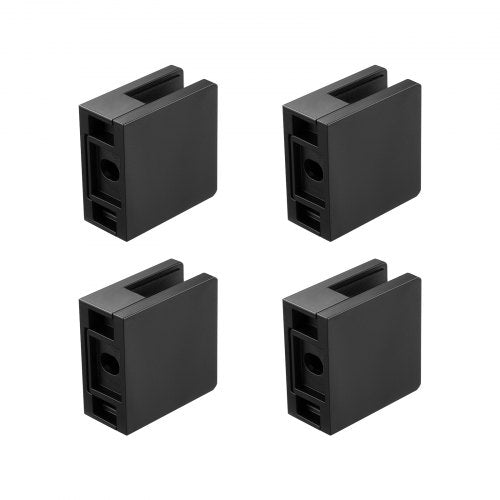 Glass Clamp 40 PCS Square Railing Bracket for 0.31"-0.47" (0.8-1.2cm) Glass Black