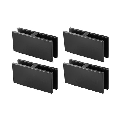 Glasklämma, 4 st rektangulära glasräckesfästen för 0,31"-0,47" härdat glas, monteringsklämma i rostfritt stål 304, 0,2” tjockt glashyllefäste för balkong, trädgård, pool, trappa