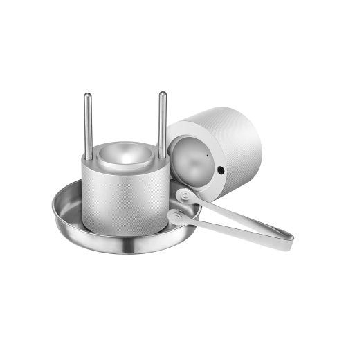 Ice Ball Press, 2.1" Ice Ball Maker, Aviation Aluminum Ice Ball Press Kit for 53mm Ice Sphere, Ice Press with Tong and Drip Tray, for Whiskey, Cocktail, Bourbon, Scot on Party & Holiday