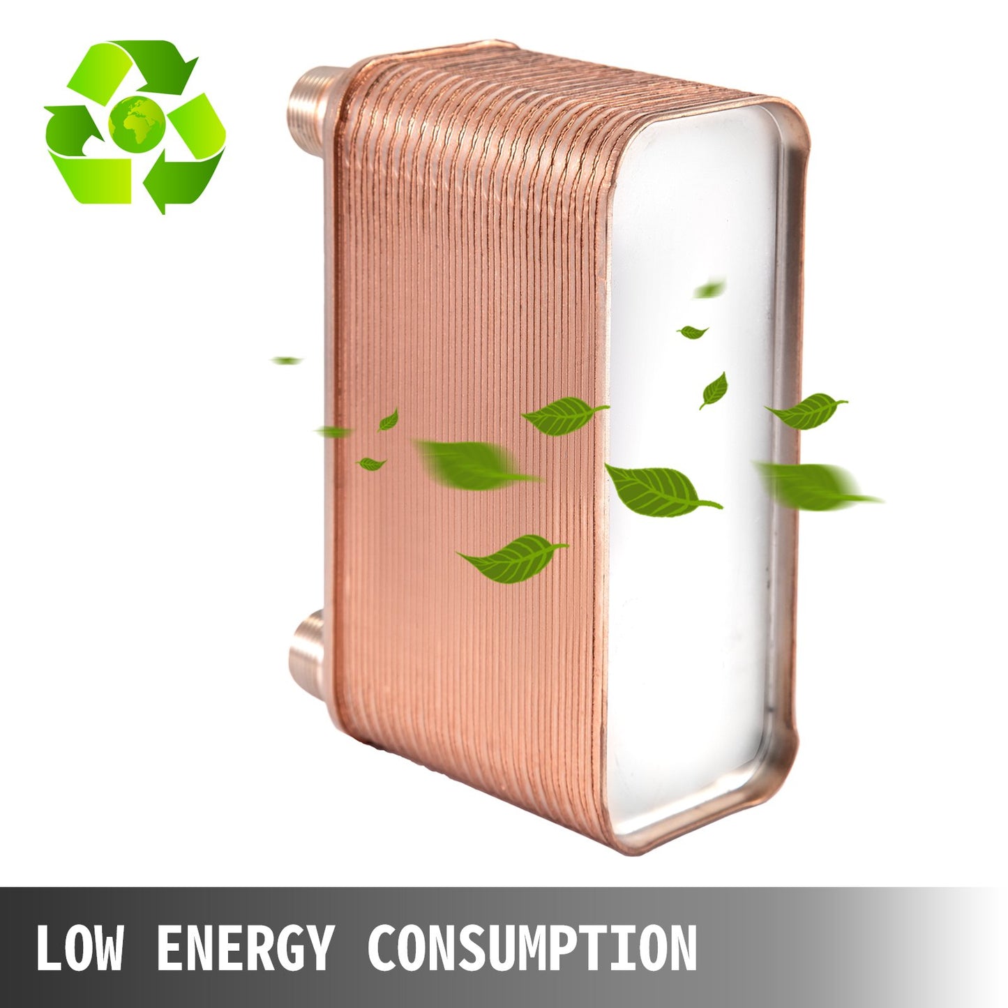 Heat Exchanger 3/4” MNPT Ports Brazed Plate Heat Exchanger 40 Plate heat exchanger plate exchanger Stainless Steel 316L Flat Plate Heat Exchanger Plate Chiller Wort for Hydronic Heating