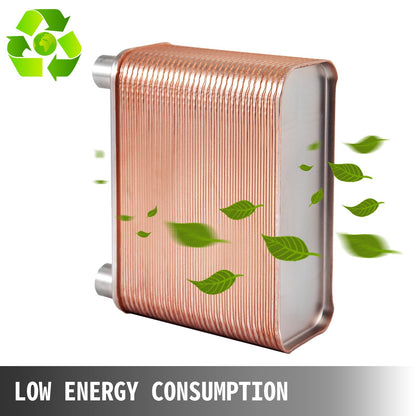 Värmeväxlare Lödd plattvärmeväxlare 1/2” BSP FPT Portar 60 plattvärmeväxlare 60 plattvärmeväxlare Rostfritt stål 316L plattvärmeväxlare för vattenburen uppvärmning