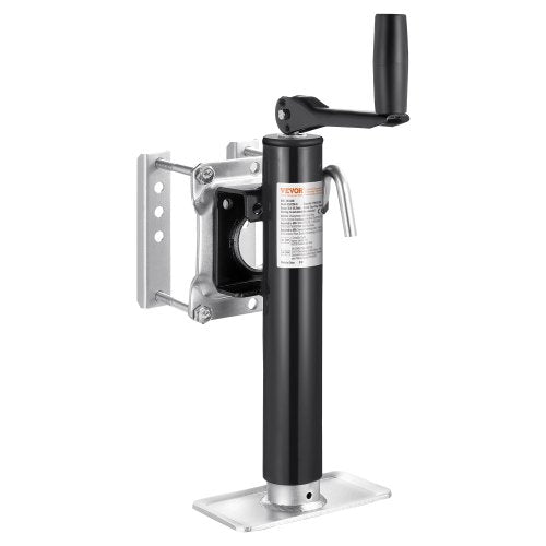 Domkraft, dynamisk lastkapacitet 900 kg, kraftig svängbar bultmonterad domkraft, 25 cm lyftbar domkraft med handtag för husbils-, häst-, nyttosläp och yachttrailer