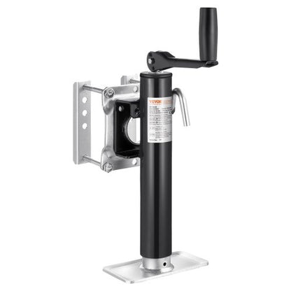 Domkraft, dynamisk lastkapacitet 900 kg, kraftig svängbar bultmonterad domkraft, 25 cm lyftbar domkraft med handtag för husbils-, häst-, nyttosläp och yachttrailer