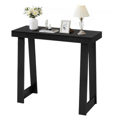 91.5 cm Console Table, Modern Desk Behind the Couch, Wooden Rectangle Entrance Desk, Narrow Long Sofa Table Accent Stand, Ideal for Hallway, Bedroom, Living Room, Foyer, Easy Assembly, Black