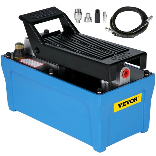 Air Hydraulic Pump Power Pack Unit 10,000 PSI 1687.8 cm³ Cap Heavy-duty All Metal Construction Air Hydraulic Foot Pump