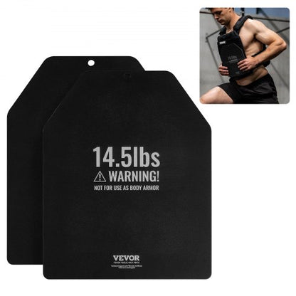 Weight Vest Plates, 14.5 LB Pairs, Premium Steel Weighted plates, Contoured Ergonomic Fit – WODs, Additional Weight for Weight Vests, for Strength Training, Running, Fitness, Heavy Workouts