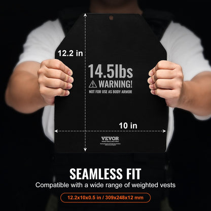 Weight Vest Plates, 14.5 LB Pairs, Premium Steel Weighted plates, Contoured Ergonomic Fit – WODs, Additional Weight for Weight Vests, for Strength Training, Running, Fitness, Heavy Workouts