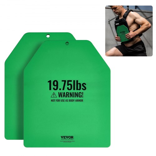 Weight Vest Plates, 19.75 LB Pairs, Premium Steel Weighted plates, Contoured Ergonomic Fit – WODs, Additional Weight for Weight Vests, for Strength Training, Running, Fitness, Heavy Workouts