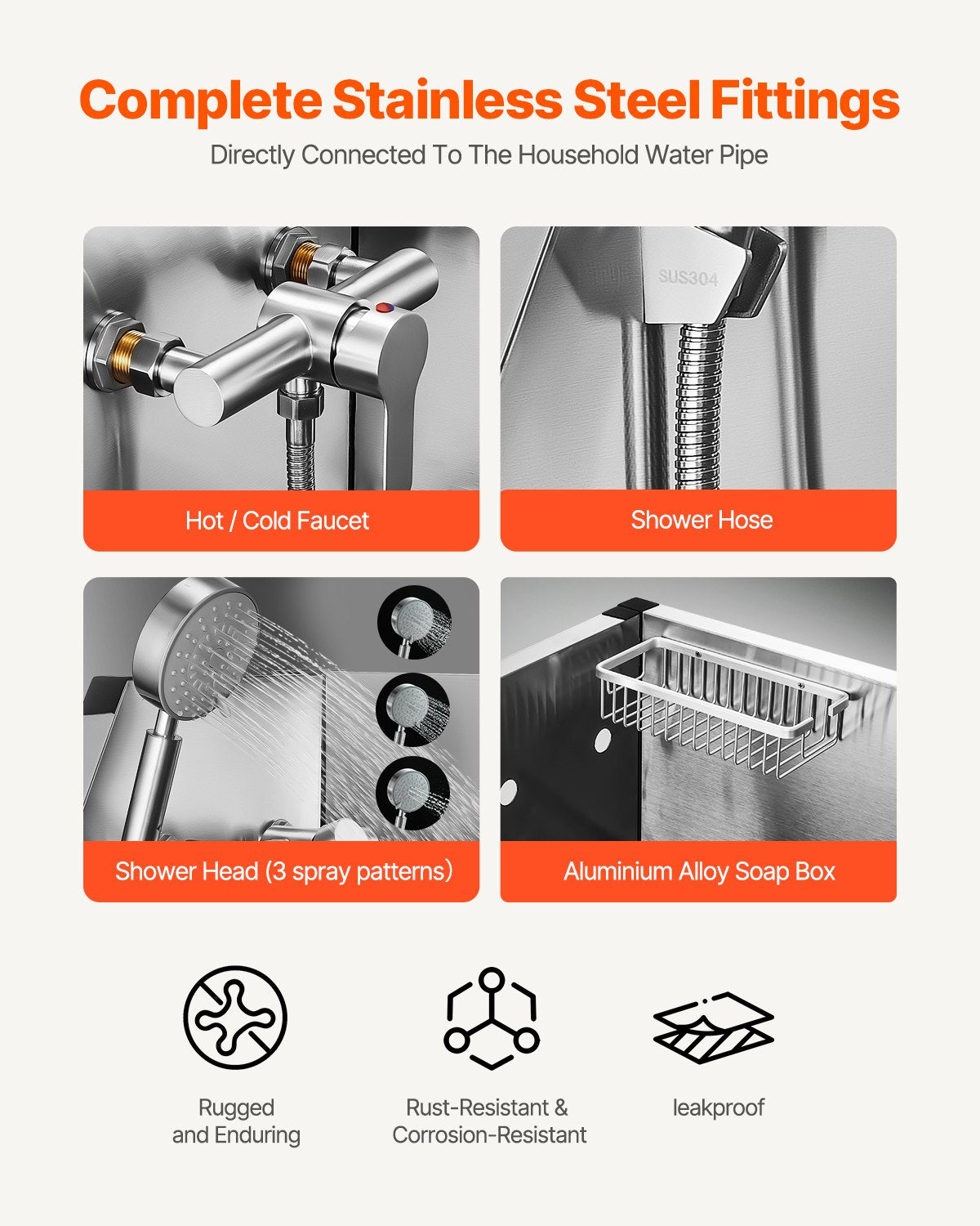 86.4 cm Stainless Steel Dog Washing Station, Pet Grooming Tub with Hot & Cold Faucet, Showerhead, Home Wash Sink, Fits Small Cats and Dogs, Non-Slip Stairs (Left Door)