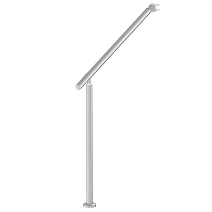 Handrails for Outdoor Steps, 31.5in / 80cm Deck Railing Kit Wall Floor Mounted, Railings for Outside Steps with Installation Kit, Hand Rails for Seniors,Porch Railing & Deck Rail Kit, Silver