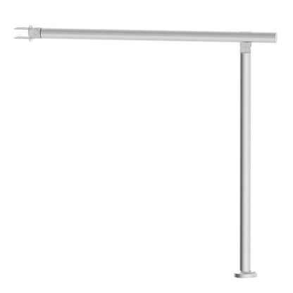 Handrails for Outdoor Steps, 31.5in / 80cm Deck Railing Kit Wall Floor Mounted, Railings for Outside Steps with Installation Kit, Hand Rails for Seniors,Porch Railing & Deck Rail Kit, Silver