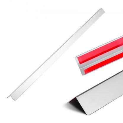 Stainless Steel Wall Corner Protector, 38 x 38 x 1217 mm, 10 Pack Metal Corner Guards, 304 Stainless Steel Edge Trim 90-Degree Angle for Home,Office,Commercial Wall Protection, with 3m Tape