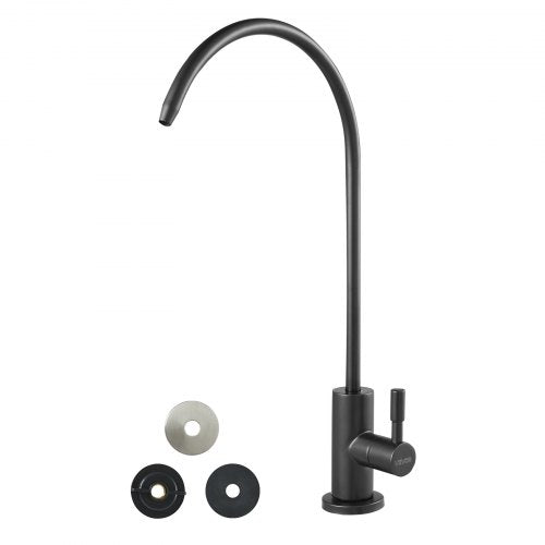 Stainless Steel Faucet, Lead-Free Water Purifier Faucets, Reverse Osmosis Faucet with Solid Brass Valve, High Arch Drinking Water Faucets For Kitchen Sink, Bar Counter, Cafe Shop, Matte Black