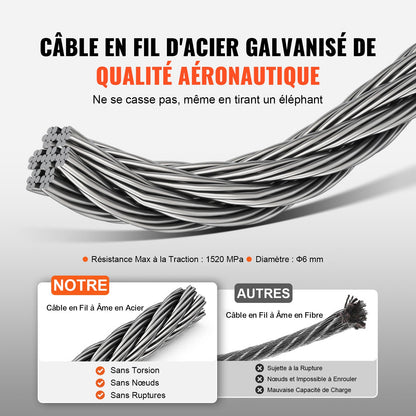 3-in-1 Portable Electric Hoist Winch 499 kg Wired/Wireless Remote Control