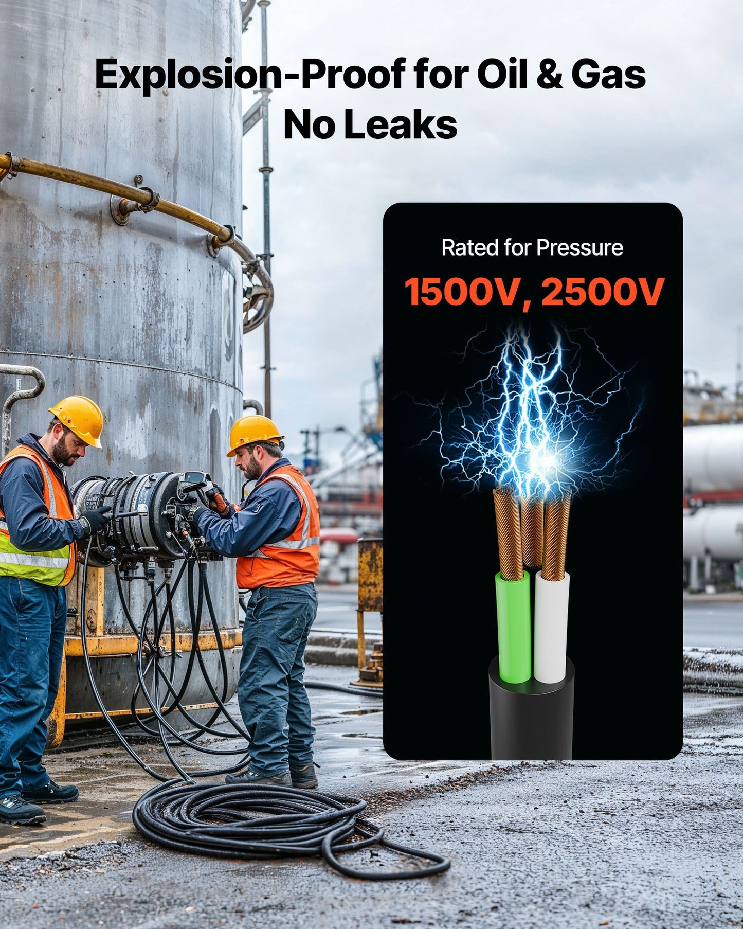 100 FT (30,48 m) 10AWG (6 mm²) premium elektrisk strömkabel kopparförlängningssladd