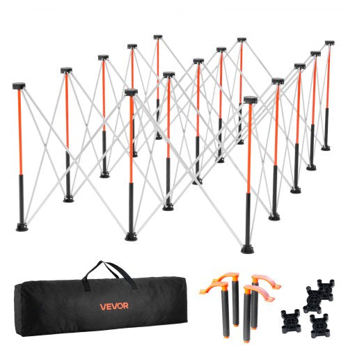 Bärbart hopfällbart arbetsställ, 2455 x 1260 mm hopfällbar arbetsbänk, 2724 kg viktkapacitet, ingen montering. Hopfällbart arbetsställ med förvaringsväska, bordsskiva ingår ej, för garage, verkstad och utomhusbruk.