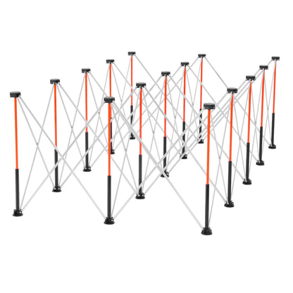 Bärbart hopfällbart arbetsställ, 2455 x 1260 mm hopfällbar arbetsbänk, 2724 kg viktkapacitet, ingen montering. Hopfällbart arbetsställ med förvaringsväska, bordsskiva ingår ej, för garage, verkstad och utomhusbruk.