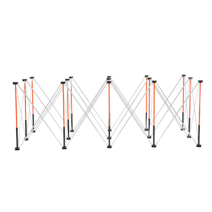 Bärbart hopfällbart arbetsställ, 2455 x 1260 mm hopfällbar arbetsbänk, 2724 kg viktkapacitet, ingen montering. Hopfällbart arbetsställ med förvaringsväska, bordsskiva ingår ej, för garage, verkstad och utomhusbruk.
