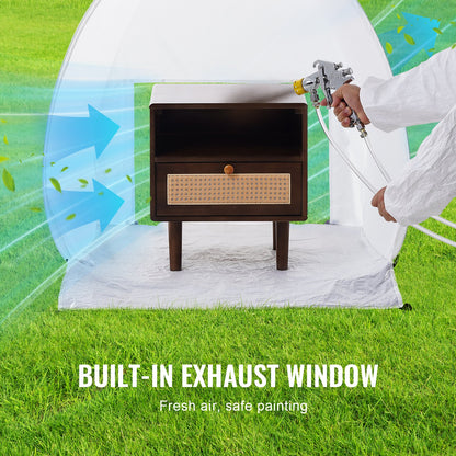 Spray Paint Shelter Portable Spray Paint Tent Booth 101.6x88.9x101.6 cm Pop Up
