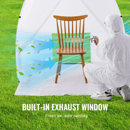 Spray Paint Shelter Portable Spray Paint Tent Booth 152.4x152.4x177.8 cm Pop Up