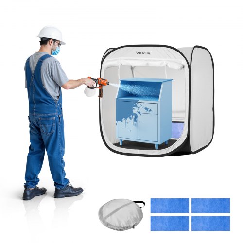 Portable Paint Booth Tent,720 x 725 x 750mm Pop-Up Portable Spray Paint Tent with Mesh Door, Spray Painting Tents for Cabinets, Chairs, Models, Tables, Pop-Up Design, Efficient Airflow