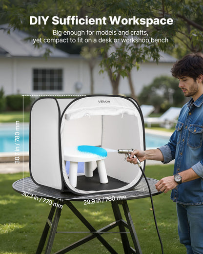 Portable Paint Booth Tent,720 x 725 x 750mm Pop-Up Portable Spray Paint Tent with Mesh Door, Spray Painting Tents for Cabinets, Chairs, Models, Tables, Pop-Up Design, Efficient Airflow