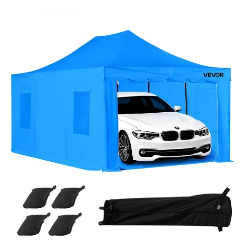 Portable Paint Booth Tent, 5870 x 3980 x 1780mm Portable Garage Spray Tent, Waterproof Spray Booth with Foldable Frame Design & 4 Mesh Side Windows for Auto Parts, Furniture, Car Painting