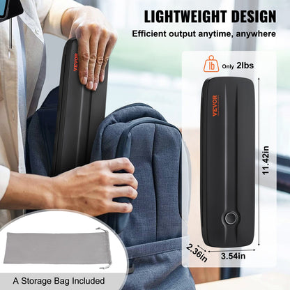 Bärbar termoskrivare - 2600mAh batteri, 300 DPI, Bluetooth bläckfri mobil skrivare för A4, A5 och 8,5" x 11" termopapper, kompatibel med iOS, Android och laptop, för resor, kontor och hemmabruk