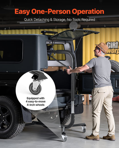 Hard Top Remover Lift, 200 lbs, Jeep Hardtop Removal and Storage System, Easy One-Person Operation, Compatible with Jeep Wranglers 2 & 4 Door YJ, TJ, JK, JL & 4XE and Ford Bronco 4 Door & 6 Gen+