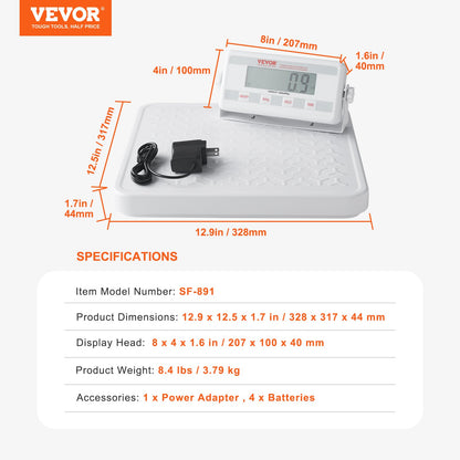 Bärbar medicinsk våg, professionell digital läkarvåg för vägning - med halkfri plattform, 2 enheter, håll- och tarafunktion, 440 pund kapacitet läkarvåg för gym hem sjukhus
