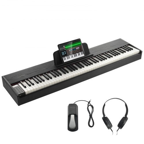 Weighted Digital Piano, 88 Key Fully Weighted Keys, Electric Piano Dual Keyboard & Speakers with Sustain Pedal Headphone 200 Tones & Rhythms, Support Bluetooth/USB/MIDI, for Beginners Teachers