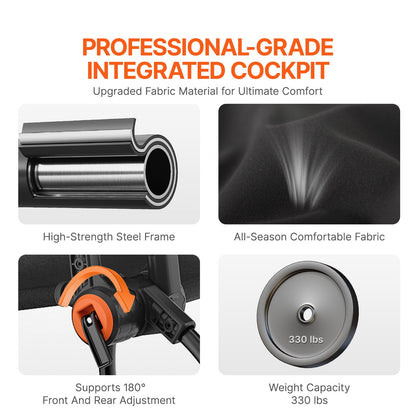 Hopfällbart rattstativ för Logitech G923/G920/G29, rattstativ och fotpedal, justerbar vinkel, bärbar stålkörsimulatorcockpit - Thrustmaster T248P, Fanatec, Hori, kompakt