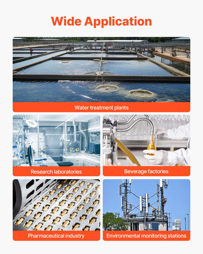 Turbiditetsmätare, mätområde 0–1000 NTU, ISO 7027-kompatibel, bärbar turbiditetsmätare för rött ljus, snabb avläsning, med kalibreringslösningar, provflaskor och bärväska, för fält och anläggning