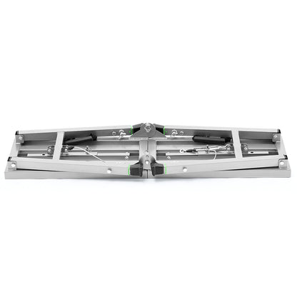 Work Platform, 3 Gear Adjustable Height, Folding Alloy Steel Step Ladder, Portable Scaffolding Platform, 400 lb Load Capacity, Non-Slip Rubber Feet, Drywall Painting Stool, for Cleaning &Washing