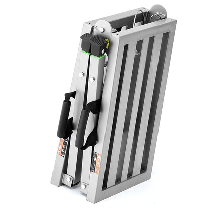 Work Platform, 3 Gear Adjustable Height, Folding Alloy Steel Step Ladder, Portable Scaffolding Platform, 400 lb Load Capacity, Non-Slip Rubber Feet, Drywall Painting Stool, for Cleaning &Washing