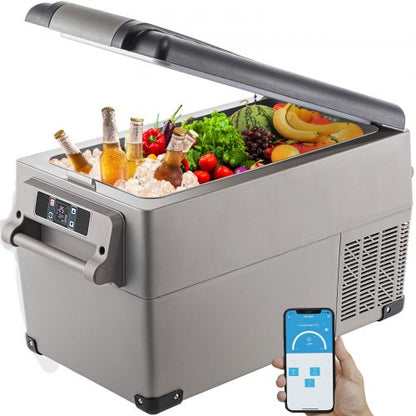 KITGARN Car Refrigerator 35L Compressor Portable Small Refrigerator Refrige Car Refrigerator Freezer Vehicle Car Truck RV Boat Mini Electric Cooler Driving Travel Fishing Outdoor and Home Use