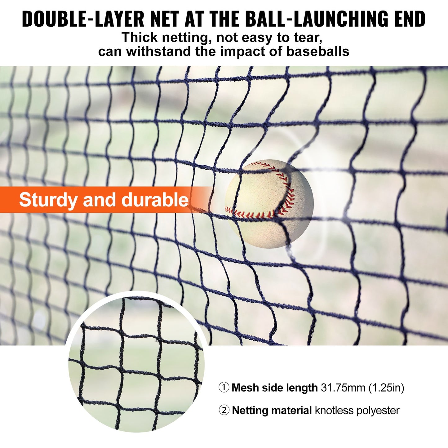 Baseball Batting Cage, Softball and Baseball Batting Cage Net and Frame, Practice Portable Cage Net with Carry Bag, Heavy Duty Enclosed Pitching Cage, for Backyard Batting Hitting Training, 40FT