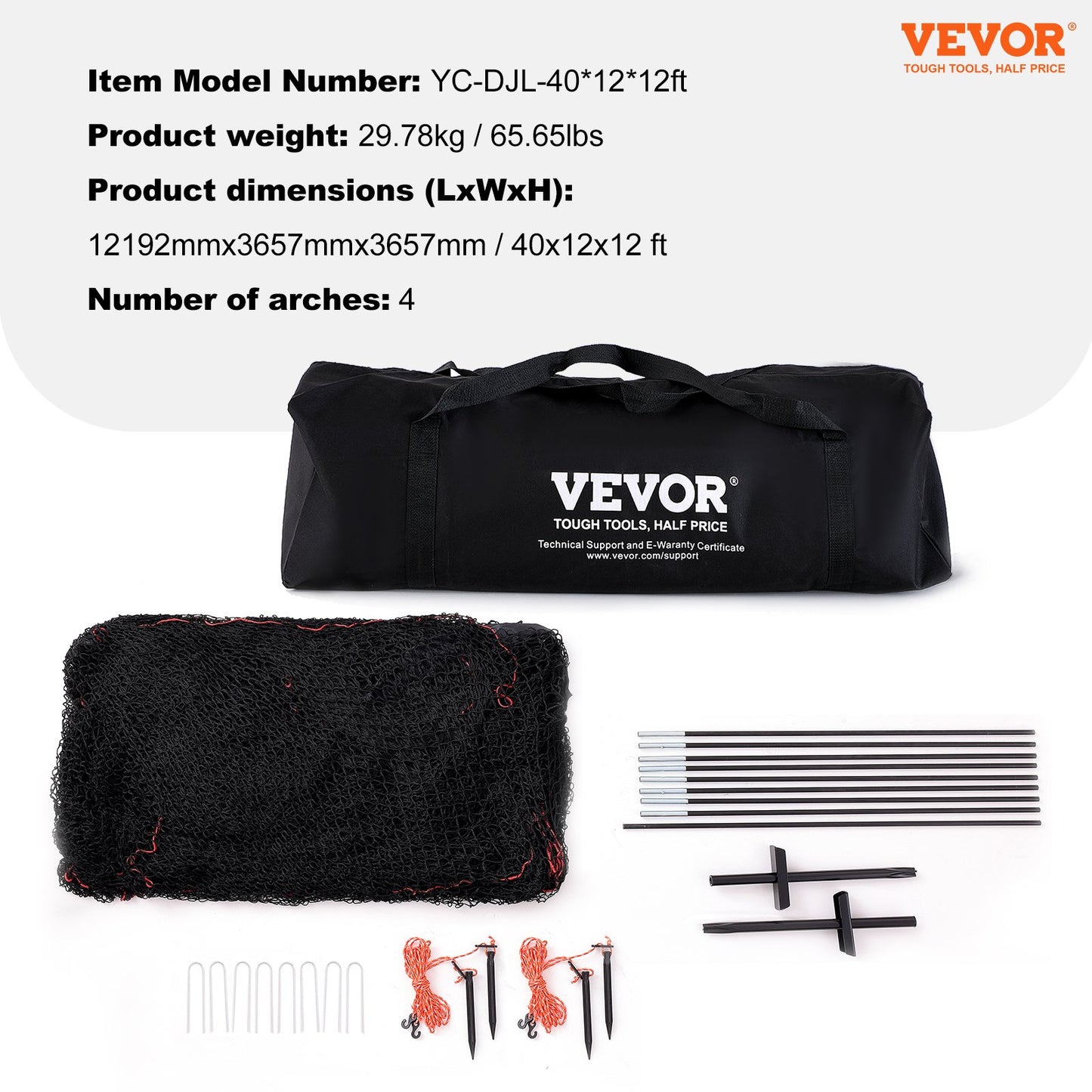 Baseball Batting Cage, Softball and Baseball Batting Cage Net and Frame, Practice Portable Cage Net with Carry Bag, Heavy Duty Enclosed Pitching Cage, for Backyard Batting Hitting Training, 40FT