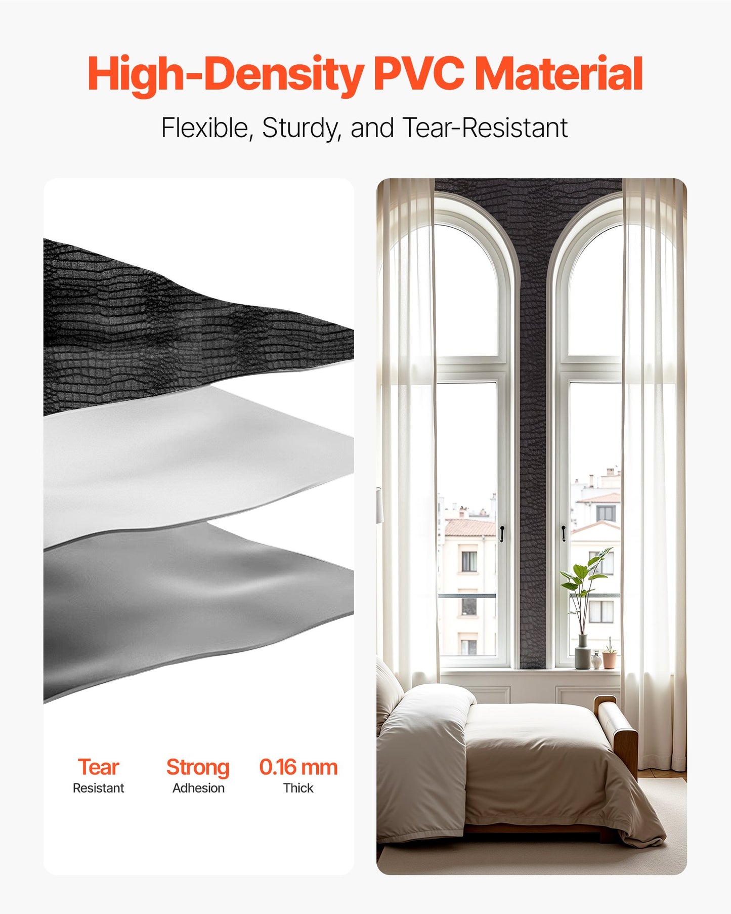 Självhäftande tapet, 40 cm x 10 m, svart, sprucken textur, vattentät, självhäftande, lätt att rengöra och dra av, väggdekorativ vinylrulle för sovrum, kök, kontor, badrum