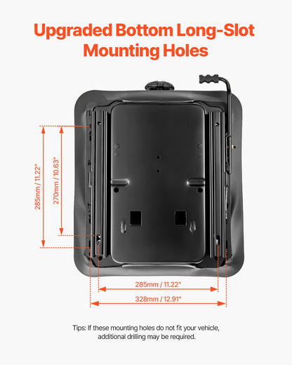 Seat Suspension Kit With Seat Slider Track, Universal Air Ride Seat Suspension with Dust Cover, 6in Front-to-Back Adjustable, Tractor Seat Suspension ‎Kit for Zero Turn Lawn Mower, Forklift