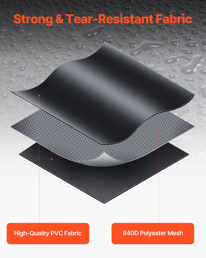 Taklastväska för bil, 20 kubikfot taklasthållare, kraftig 840D PVC 100 % vattentät taklastväska för alla fordon med/utan räcke - med lås, halkfri matta, krok för 6 dörrar