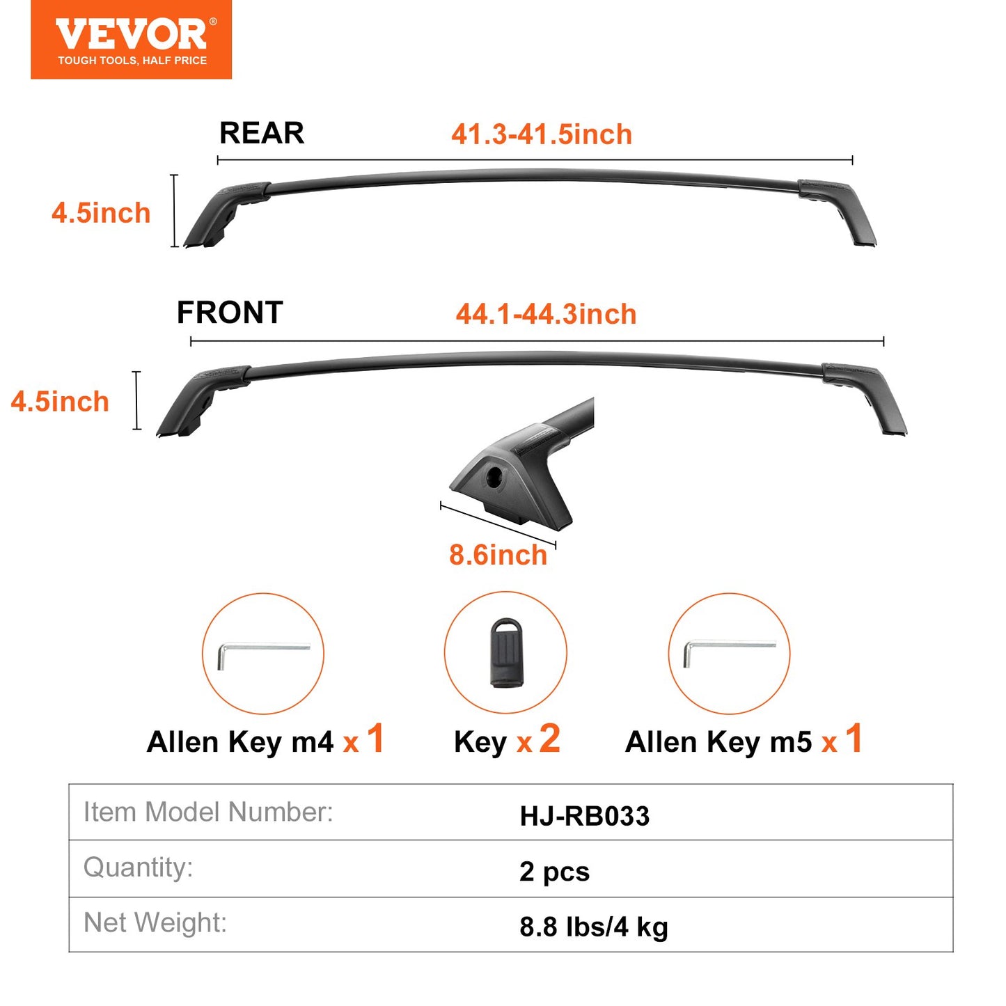 Roof Rack Cross Bars, Compatible with Toyota RAV4 2019-2023, 117.93 kg Load Capacity, Aluminum Anti-Rust Crossbars with Locks, Rooftop Cargo Bag Luggage Carrier (Not Fit for Adventure/TRD Off-Road)