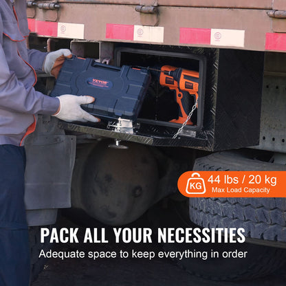 Underbody Aluminum Truck Tool Box 45.7x30.5x35.6 cm Trailer RV Tool Storage