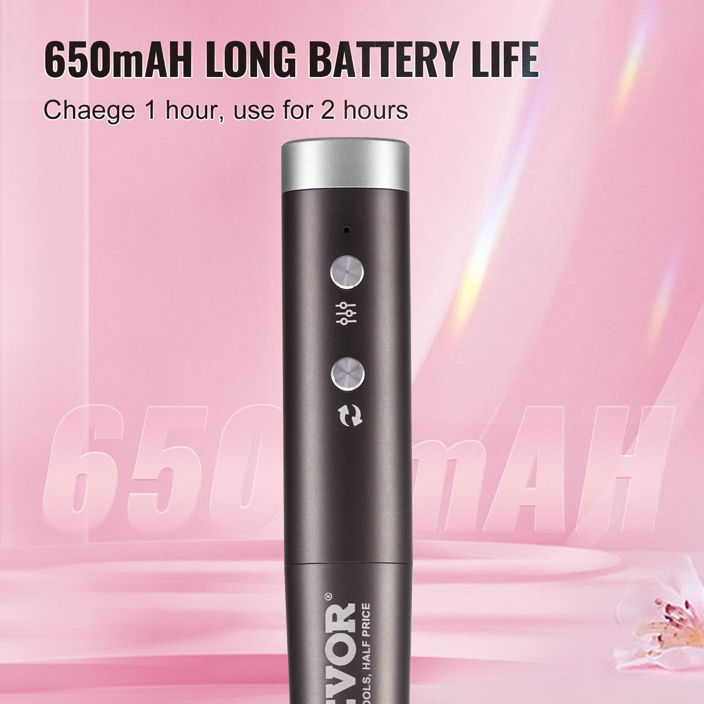 Electric Cordless Nail Drill, 30,000RPM Variable-Speed Rechargeable Nail E File Machine, Portable Manicure Pedicure Polisher with 50PCS Sanding Bands for Dead Skin Removal, Nail Surface Smooth