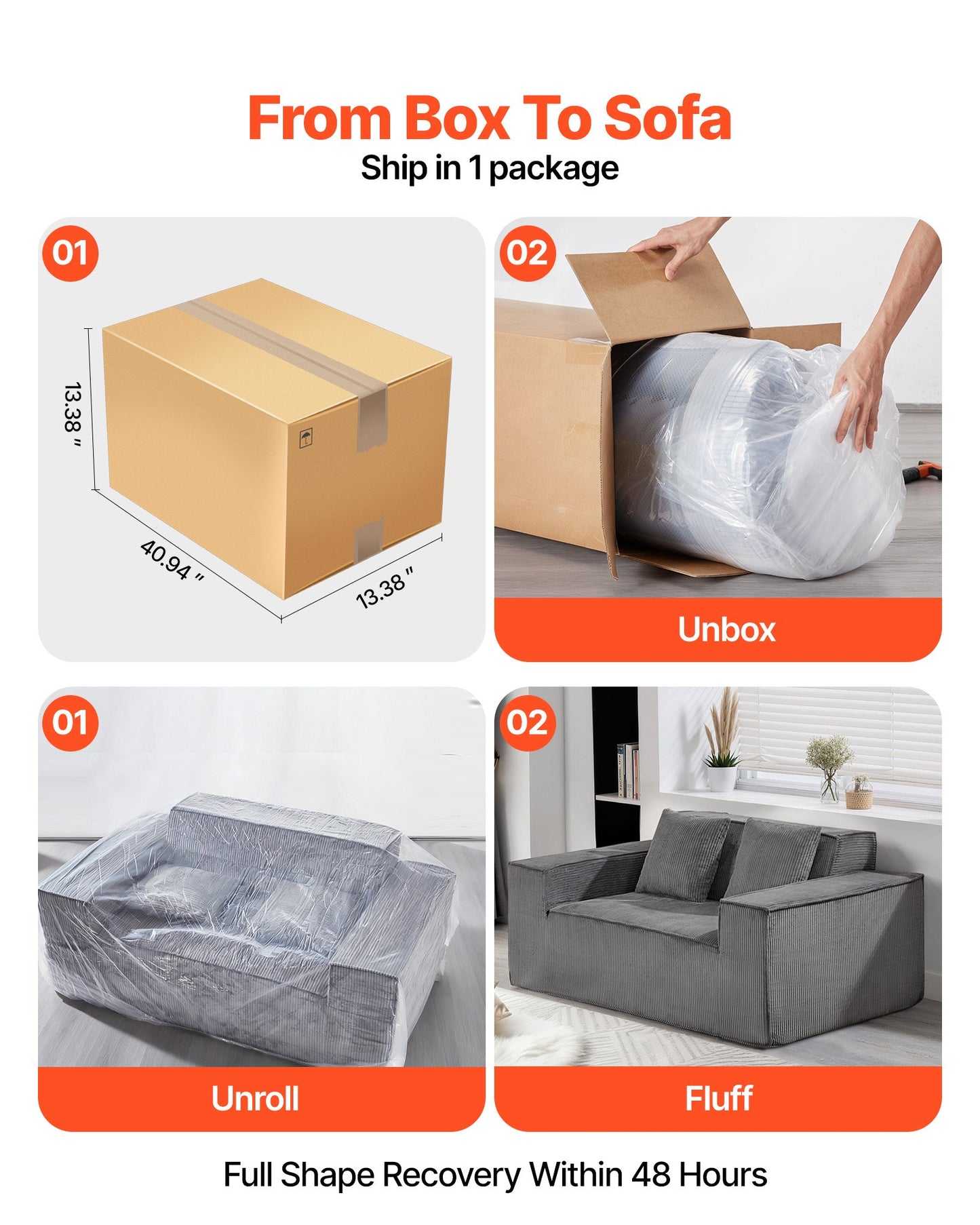 Loveseat Sofa, 160 cm 2-Seats Couch for Living Room, Modern Small Corduroy Couch with Pocket Springs, Soft Cushions, Comfy Loveseat for Bedroom, Office or Apartment, No Assembly Required, Gray