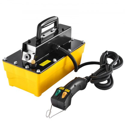 689 bar (10 000 PSI) lufthydraulisk pump, 2,3 l (0,61 gal) behållare, NPT 9,5 mm (3/8 tum) oljeutlopp, NPT 6,4 mm (1/4 tum) inlopp, plastlufthydraulisk pump med fjärrstyrt ställdon, för bilramsmaskin och hydraulpress