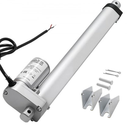 12V linjärt ställdon, 250 mm slaglängd 15 mm/s höghastighets 1000N linjärt ställdon - med IP54-skydd och monteringsfäste för lyftbord, fåtöljer, fönster- och dörröppnare