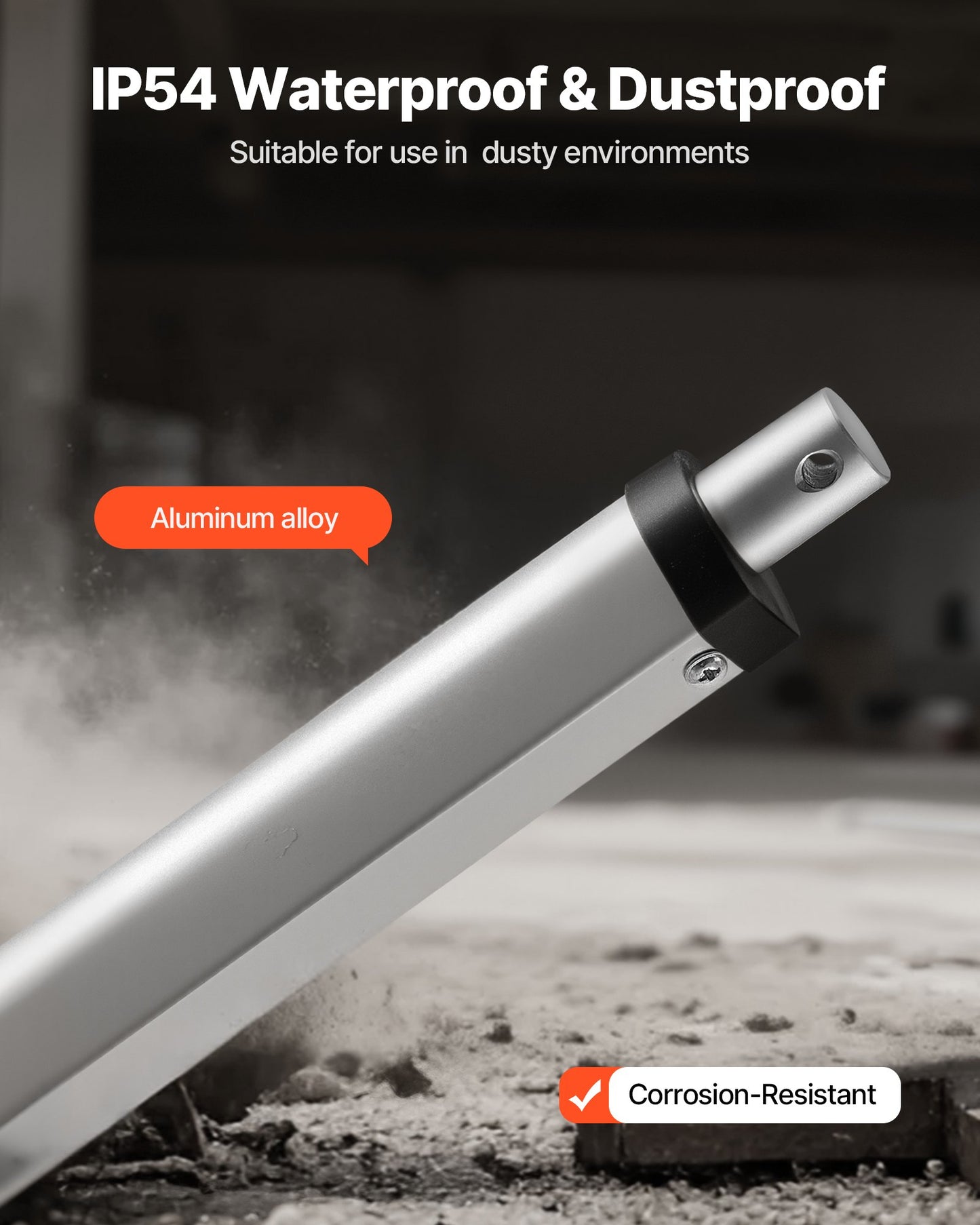 12V Linear Actuator, 101.6mm Stroke 15mm/s High-Speed 1000N Linear Motion Actuator - with IP54 Protection & Mounting Bracket for Lift Desk, Recliner Chairs, Window Door Opener