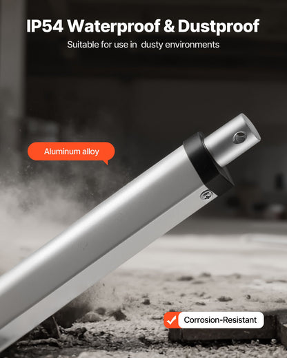 12V Linear Actuator, 101.6mm Stroke 15mm/s High-Speed 1000N Linear Motion Actuator - with IP54 Protection & Mounting Bracket for Lift Desk, Recliner Chairs, Window Door Opener