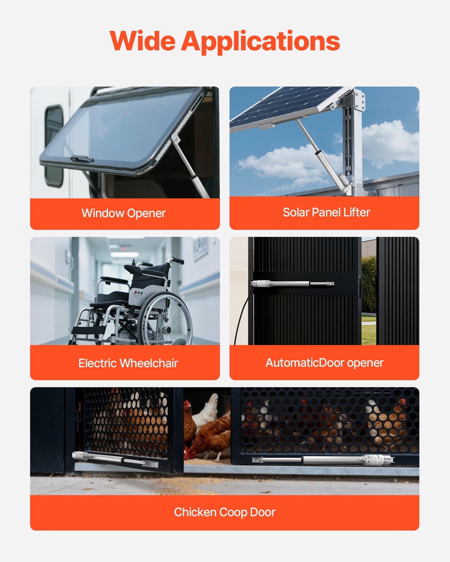 12V Linear Actuator, 203.2mm Stroke 15mm/s High-Speed 1000N Linear Motion Actuator - with IP54 Protection & Mounting Bracket for Lift Desk, Recliner Chairs, Window Door Opener